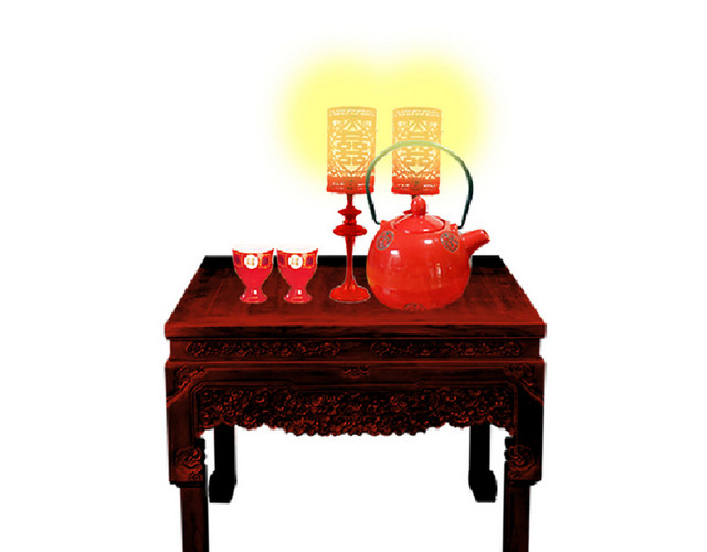 中式婚礼喜事蜡烛PNG素材