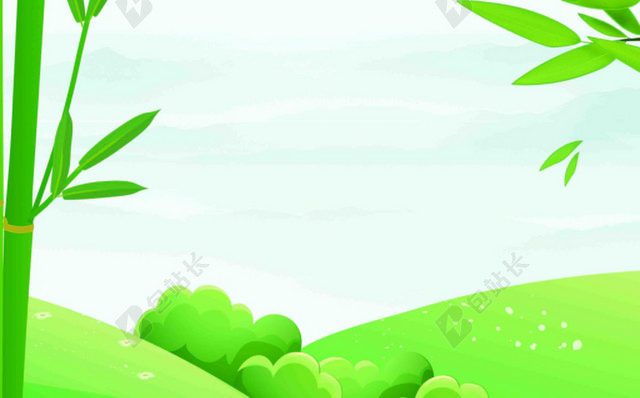 端午节节日竹叶草地背景素材