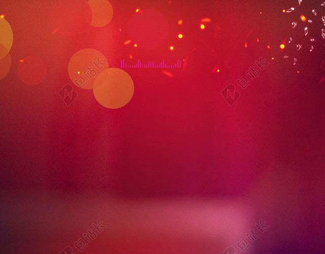 红色简约炫彩音乐节海报背景