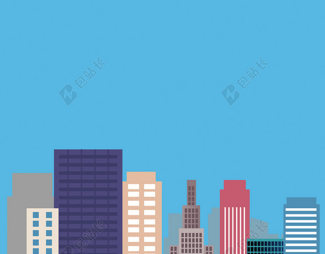 文明城市出行安全高楼大厦背景素材