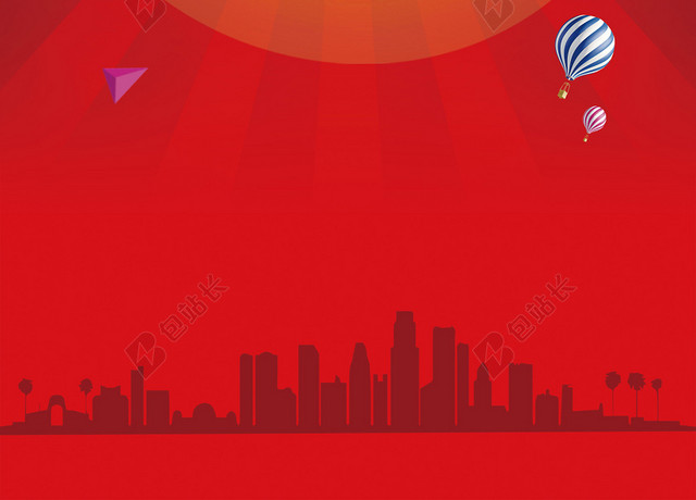 超市开业炫光喜庆超市促销红色背景海报