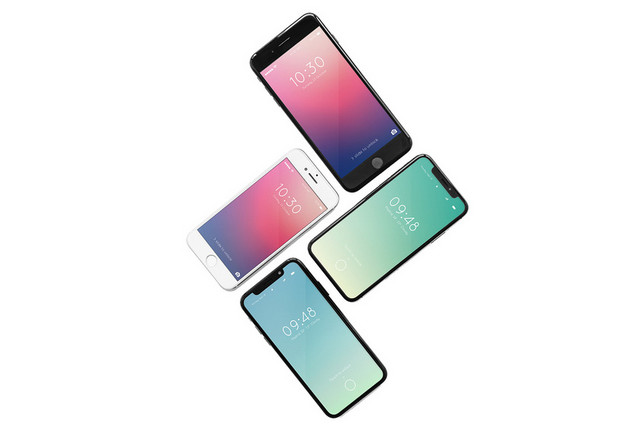 手机模型智能手机电器模型设计矢量素材