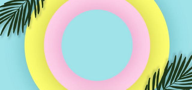 小清新圆形夏天夏季BANNER背景模板