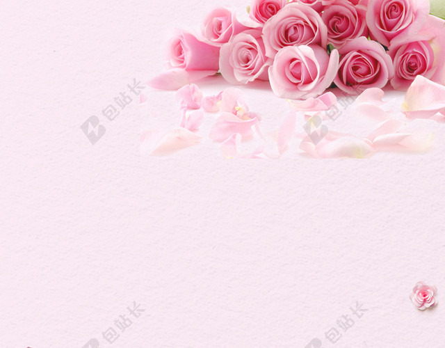 粉色清新简约手绘母亲节背景素材