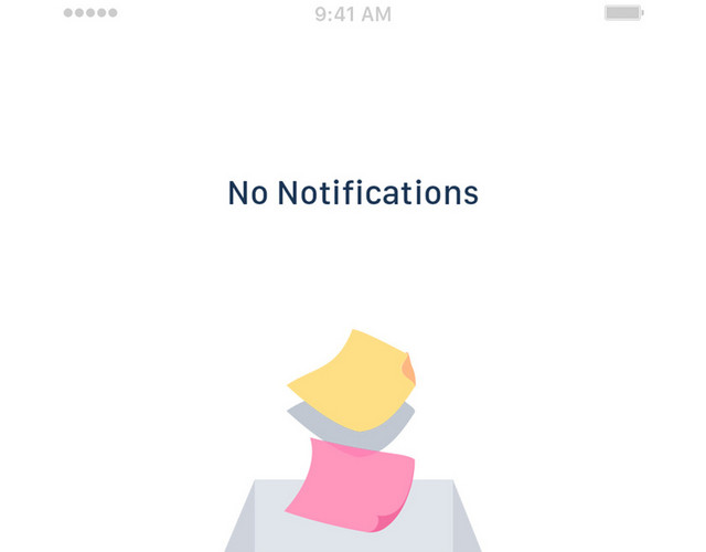 手机通知APP闹钟提醒卡通矢量插画