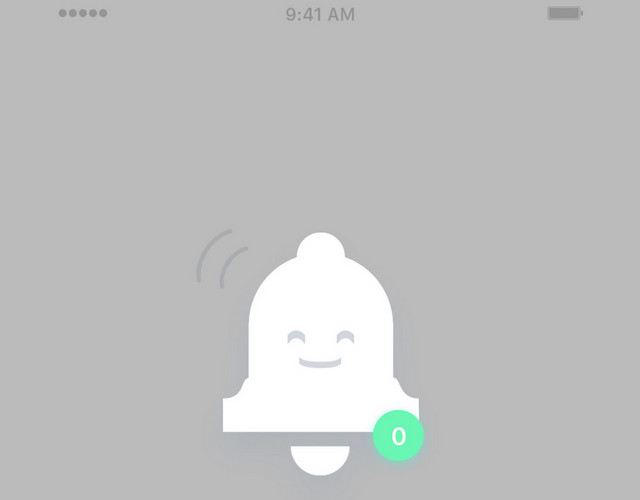 手机通知APP闹钟提醒卡通矢量插画
