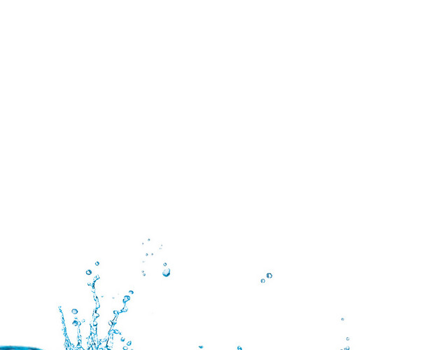 水花水纹飞溅蓝色水流水面晶莹