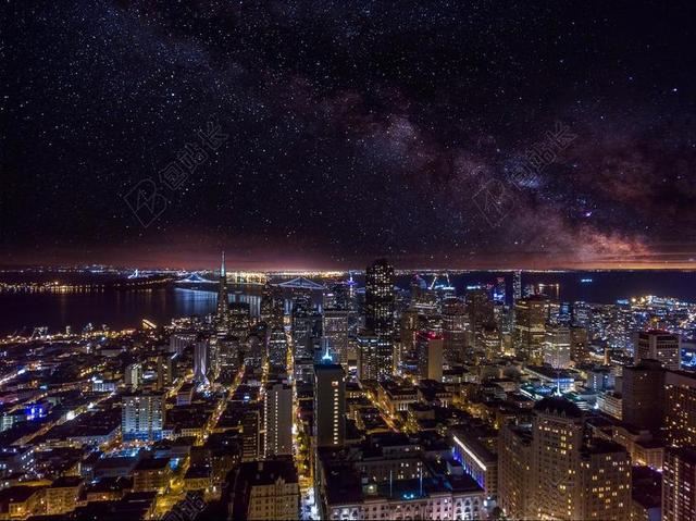 银河 旧金山 乳白色 空间 方式 夜 天空 光 明星 外