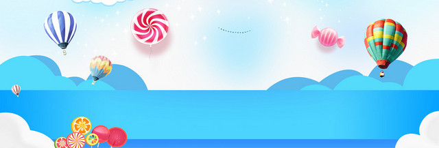 夏天卡通风淘宝天猫母婴促销六一儿童节背景BANNER