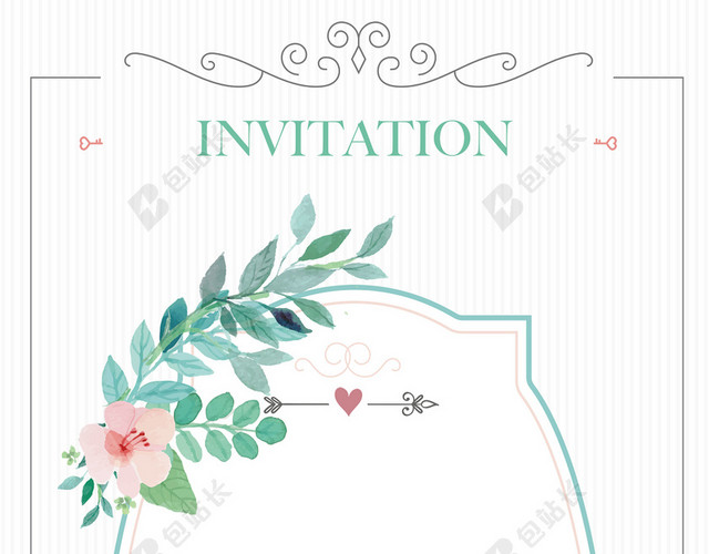 白色简约婚庆公司结婚婚礼迎宾海报背景