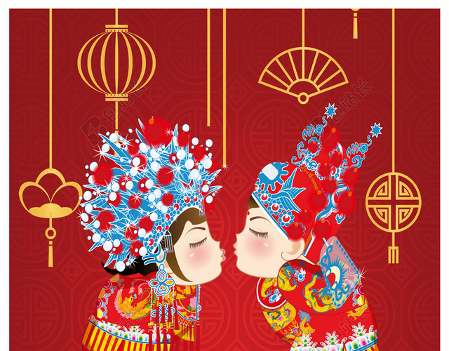 红色简约婚庆公司结婚婚礼迎宾海报背景
