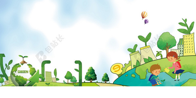 2020年世界环境日	6月5日世界环境日6月5日世界环境日2020年世界环境日海报背景展板背景手绘卡通儿童65世界环境日保护环境宣传展板背景