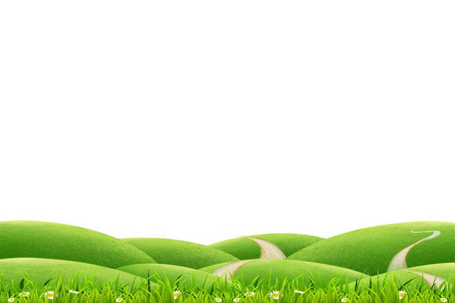 草坪草地绿色卡通背景素材