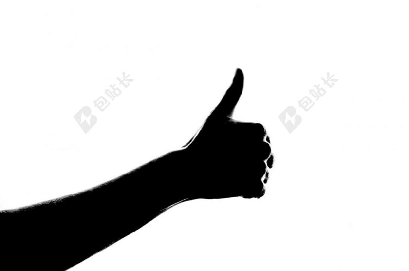 摄影简约竖起大拇指背景图片