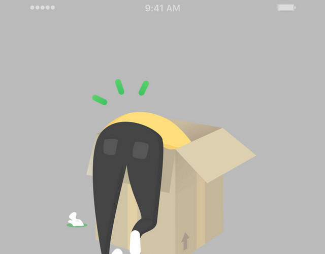 手机APP页面没有命令矢量插画
