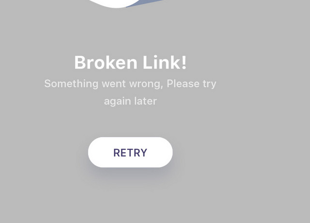 网站APP页面未链接重试插画素材简约