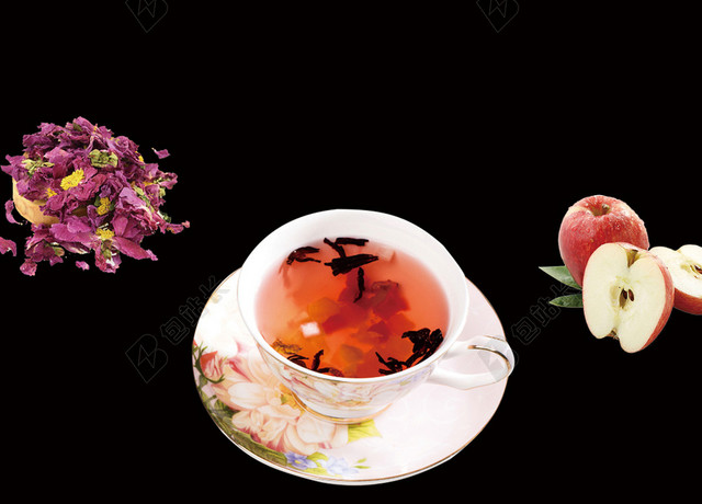 黑色简约夏天水果茶饮品促销海报背景