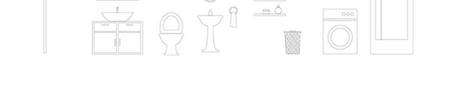 家居家具柜子灯具淋浴房矢量插图