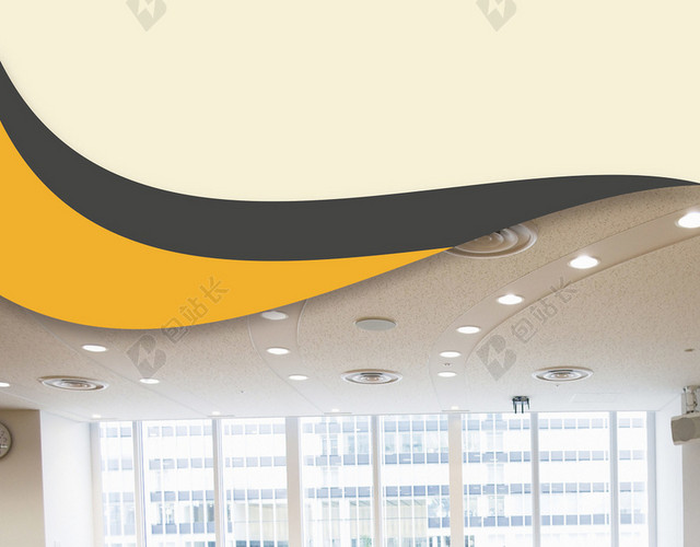 漂亮会计老师招生培训会计黄色背景海报