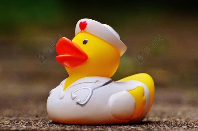 广告清新橡皮鸭护士宣传背景图片