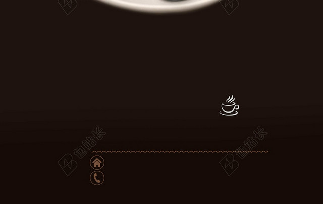 棕色简约商务风格咖啡俱乐部海报背景设计