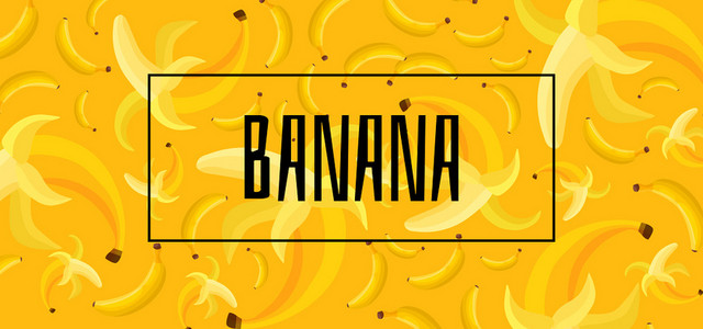 BANANA元素黄色卡通电商淘宝天猫夏季夏天BANNER促销