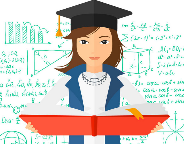 UI矢量博士数学公式插画素材
