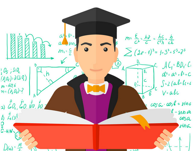 UI矢量博士数学公式插画素材