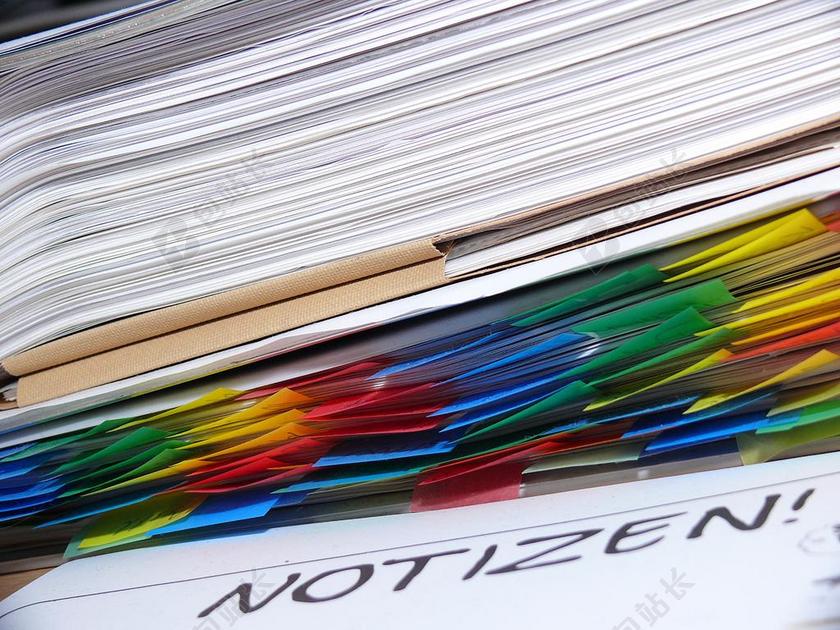 教育简约堆积的备注文件背景图片