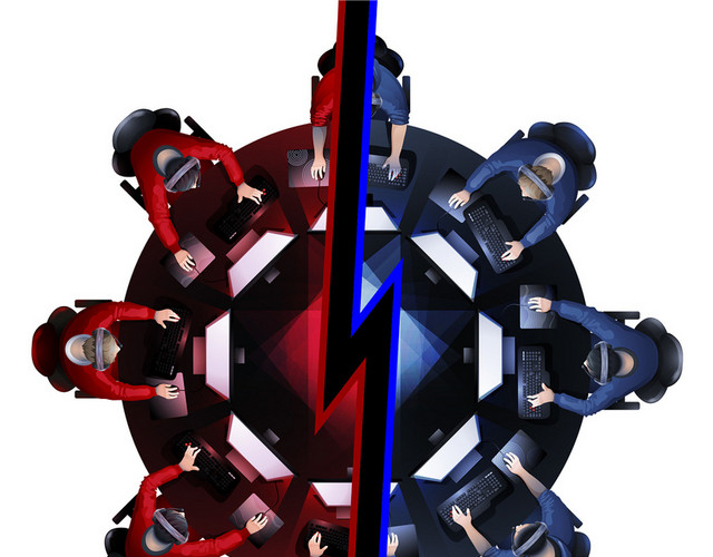 电竞游戏线条UI矢量插画素材