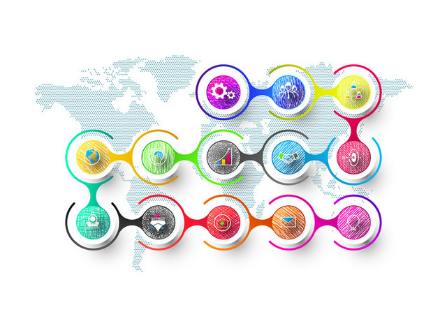 PPT课件图标图表UI素材时间轴流程图
