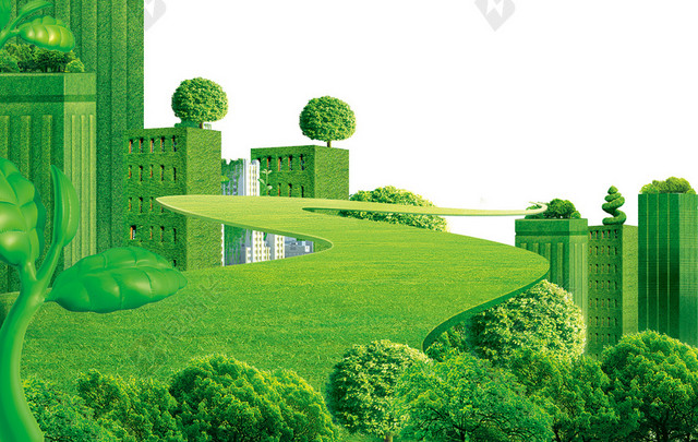 绿色创意环保画册封面背景