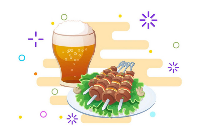啤酒卡通素材