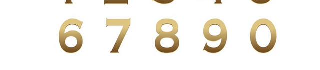 金色渐变数字素材