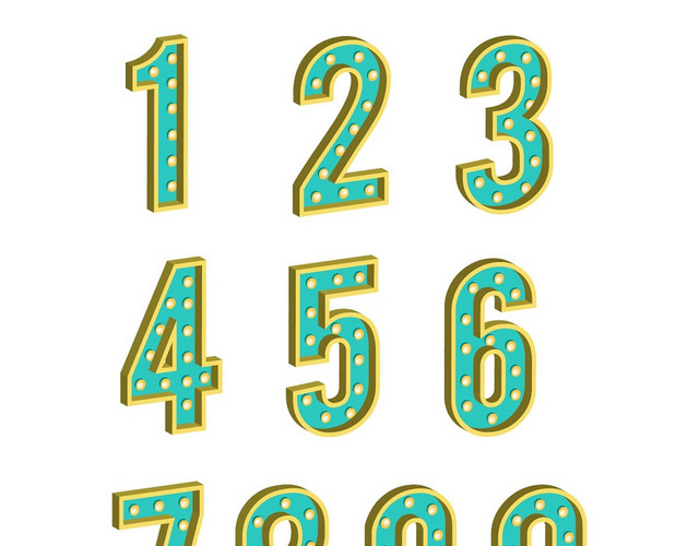 镂空数字素材
