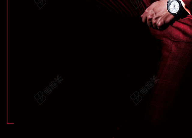 时尚简约红色西服服装服饰时尚男装衣服服装店海报背景