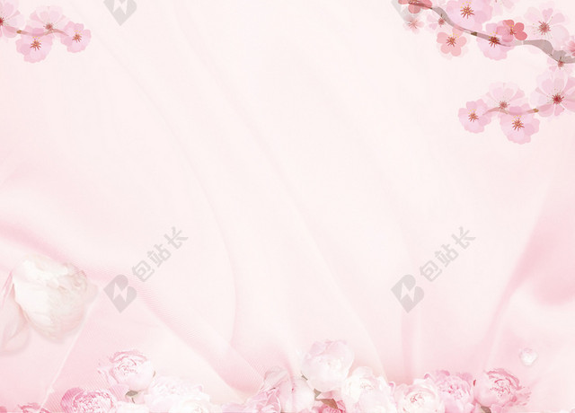 简约粉色鲜花服饰内衣衣服服装店宣传海报背景