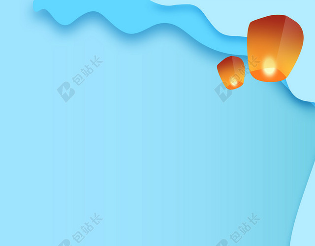 父亲节BANNER父亲节蓝色插画手绘海报背景