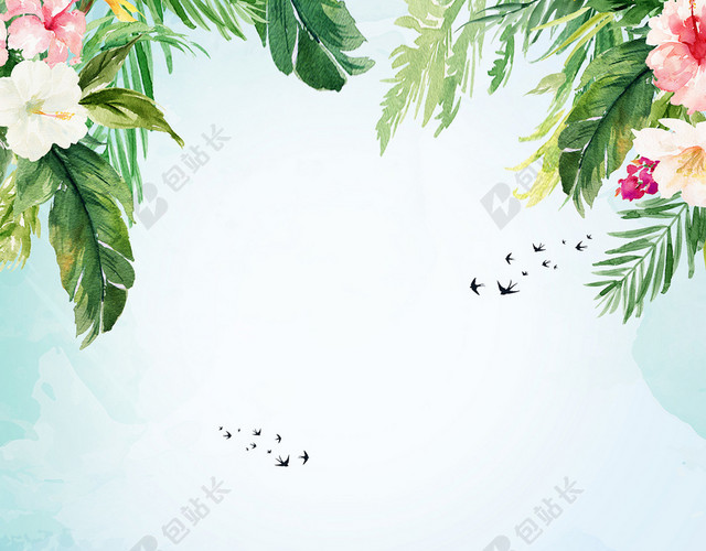 父亲节促销父亲节BANNER父亲节小清新浅蓝插画海报背景