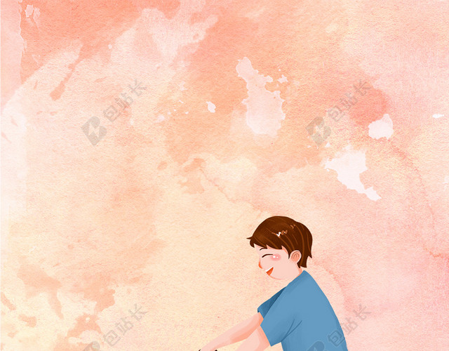 父亲节促销父亲节BANNER父亲节小清新插画海报背景