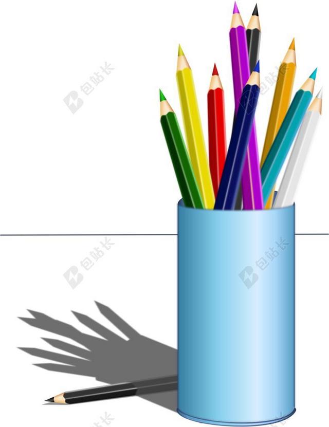 铅笔 彩色的铅笔 盒 文具盒 图 画 艺术 颜色