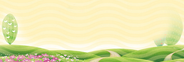 六一儿童节简约手绘绿色小清新纹理淘宝天猫BANNER背景