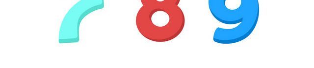 数字序号数字编号简约卡通手绘数字