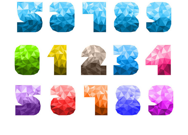 多边形数字序号数字编号数字设计