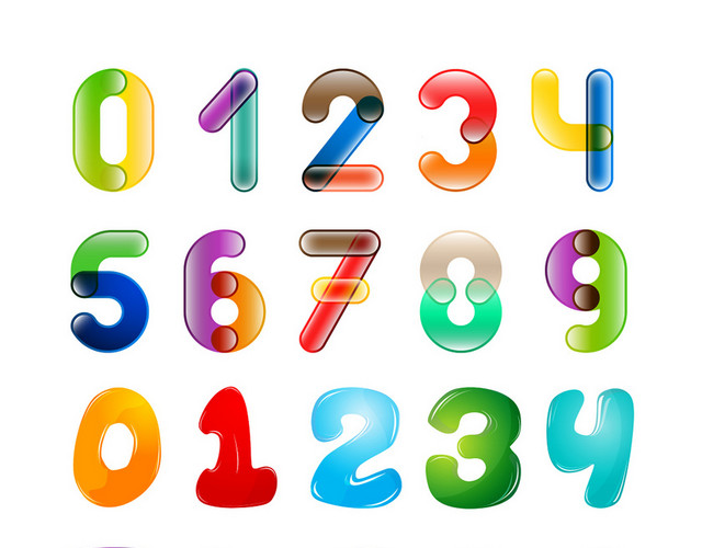 彩色数字序号数字编号数字设计