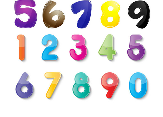 彩色数字序号数字编号数字设计