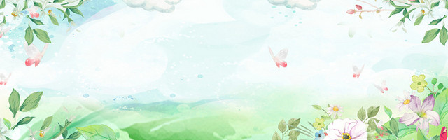 小清新背景六一儿童节小清新手绘水彩春夏母婴淘宝天猫BANNER背景