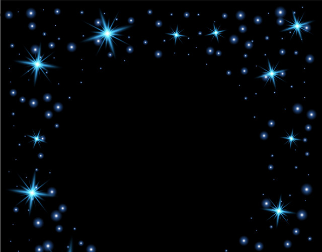 星空星星光效蓝色星光光效素材