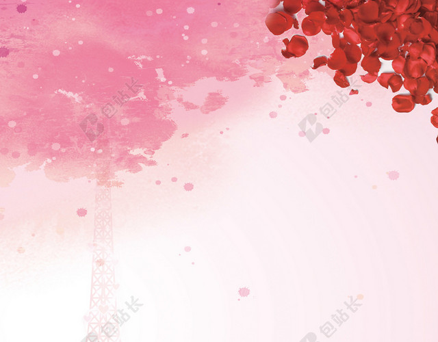 简约粉红色花朵装饰女鞋子宣传海报背景