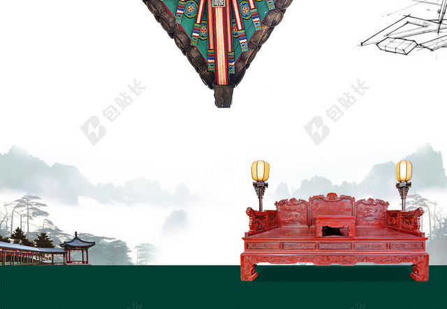 装修画册封面白色中国风背景素材